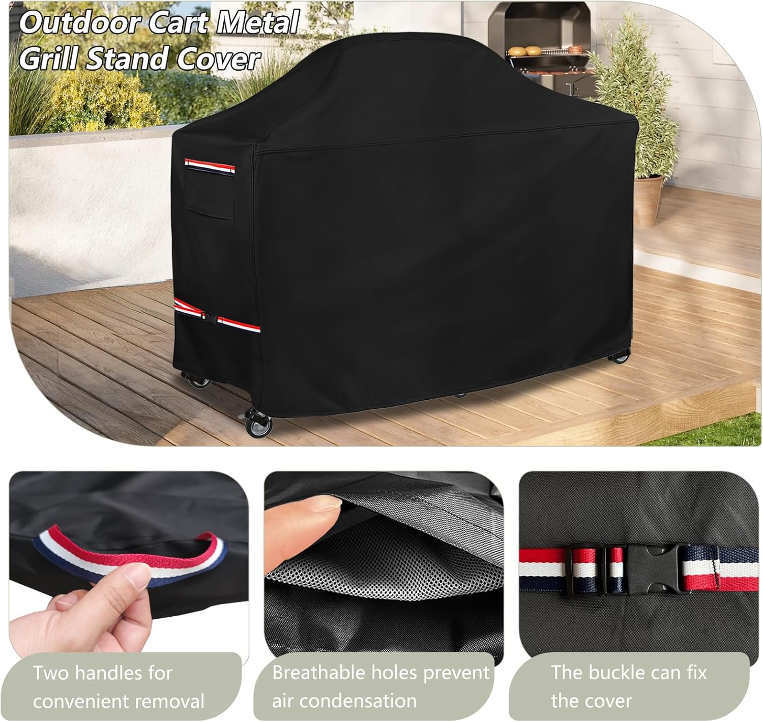 Grill Cover for 64 Inch Big Green Egg Grill Table, Waterproof Heavy Duty Outdoor Grill Cover, Kamado Ceramic BBQ Grill Cover, XL Green Egg Cover, Grill Cart Cover