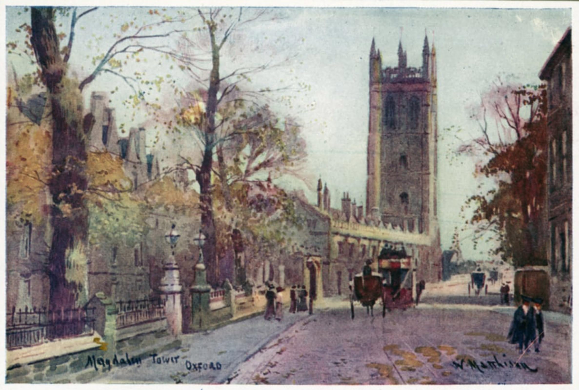 ARTXLXXBN Famous Painting Canvas Artwork Graffiti Print Magdalen College Tower by William Matthison Portrait Canvas Image for Home Decor 60x90cm
