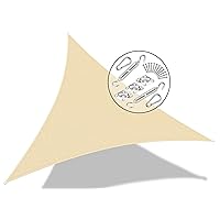 VOUNOT® Tenda da Sole per Esterno, 3x3x3 m Vela Ombreggiante Triangolare con Kit di Fissaggio