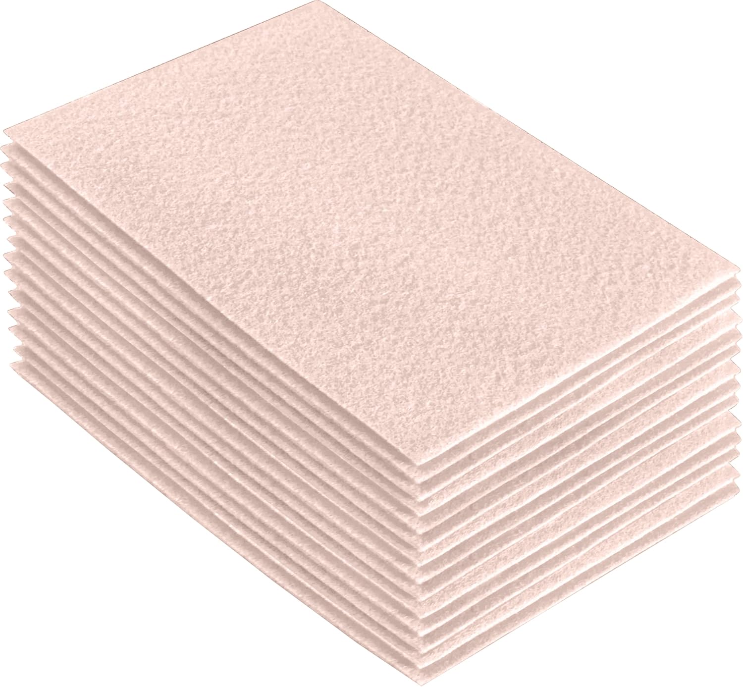 FabricLA Acrylic Felt Sheets for Crafts - Soft Precut 9 X 12 Inches (22.5cm X 30.5cm) Felt Squares - Use Felt Fabric Craft Sheets for DIY, Hobby, Costume, and Decoration - Ivory, 24 Pieces