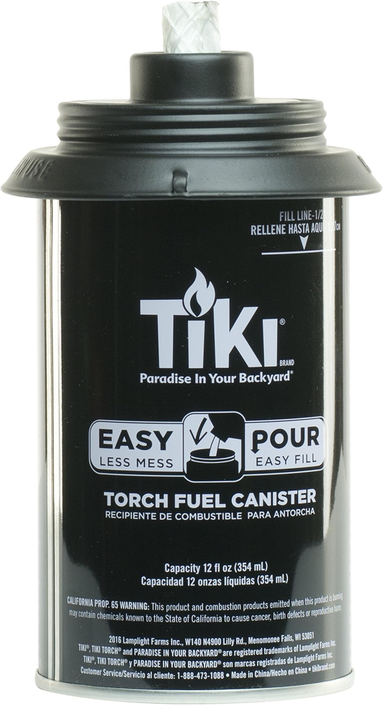 TIKI Brand 12 oz. Torch Replacement Canister with Easy Pour System