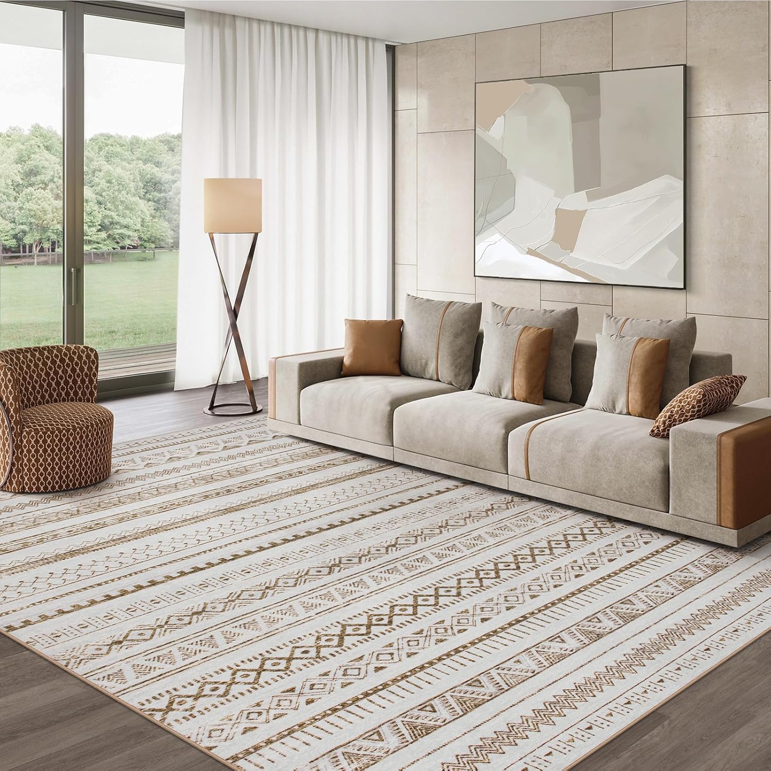 Area Rugs 5x7 Living Room Rug, Machine Washable Rug Soft