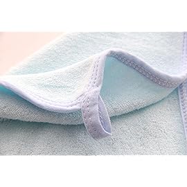 HIPHOP PANDA Baby Washcloths, Rayon Made from Bamboo - 2 Layer Ultra Soft Absorbent Newborn Bath Face Towel - Reusable Baby Wipes for Delicate Skin - Blue, 6 Pack