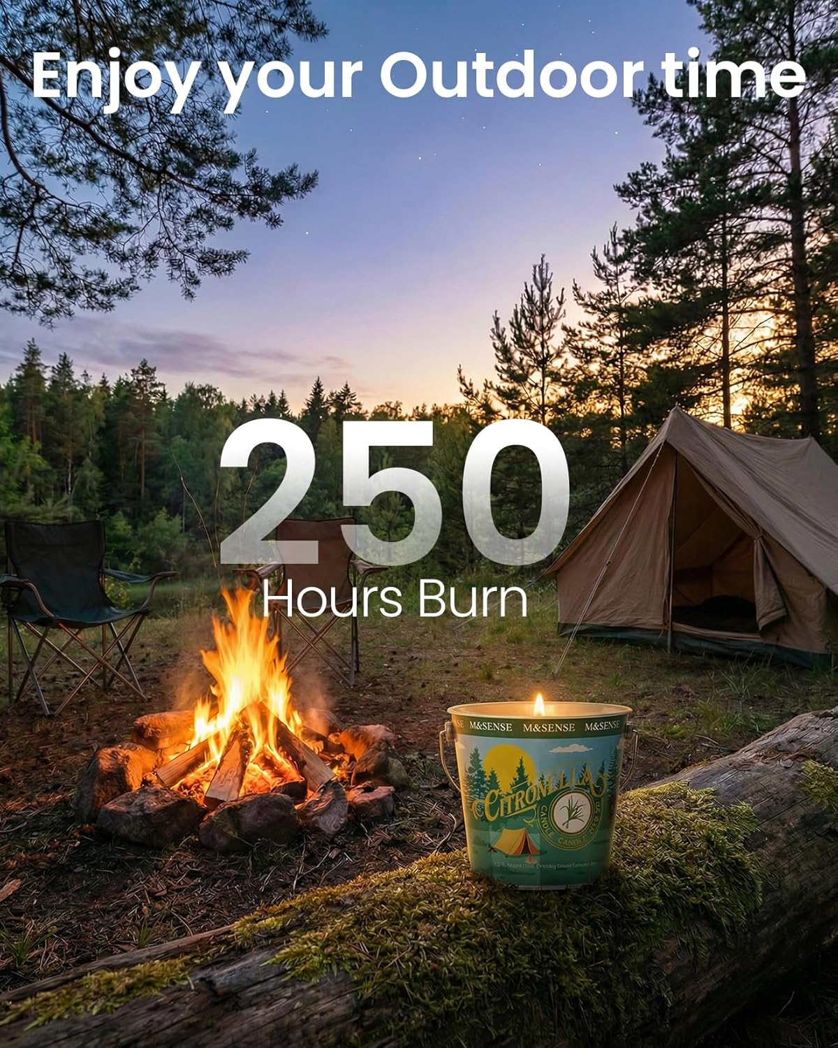 Citronella Candles Outdoor, 250 Hours Burn Natural Citronella Oil Soy Candle for Patio Camping, 40 oz Large Long Lasting Lemongrass Summer Candles for Indoor Home Scented