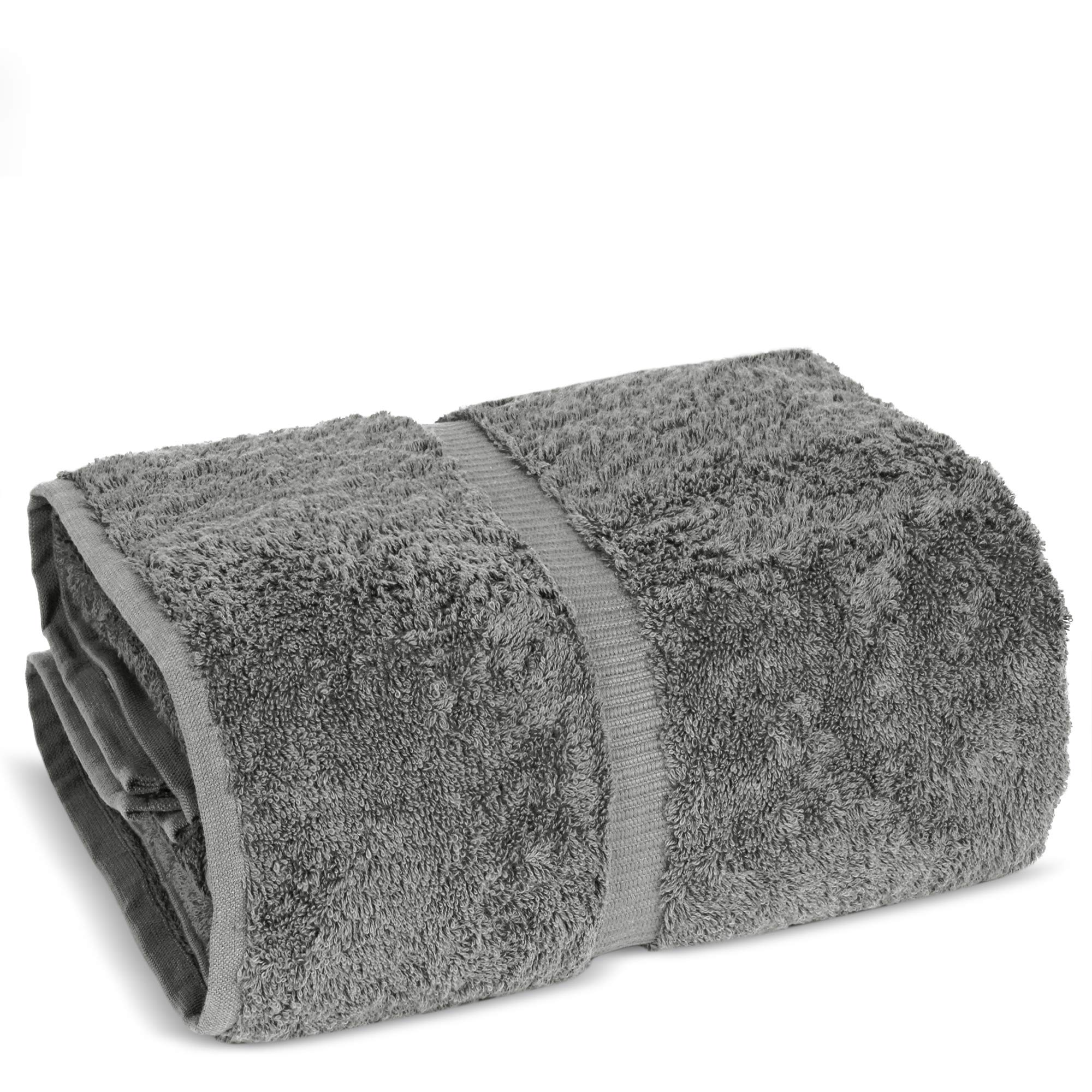 Premium Turkish Cotton Super Soft and Absorbent Towels (1-Piece Jumbo Bath Towel, Gray)