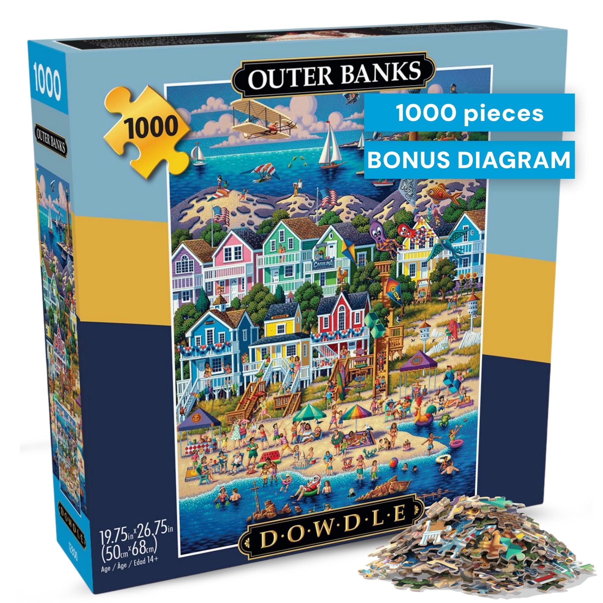 Buffalo Games - Dowdle - Outer Banks - 1000 Piece Jigsaw Puzzle for Adults Challenging Puzzle Perfect for Game Nights - Finished Size 26.75 x 19.75