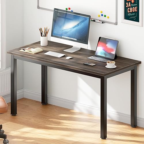 Miniatura 182 de DlandHome Escritorio pequeño para computadora de 31.5 pulgadas, mesa de escritura para espacios pequeños, mesa de estudio, escritorio para Nogal