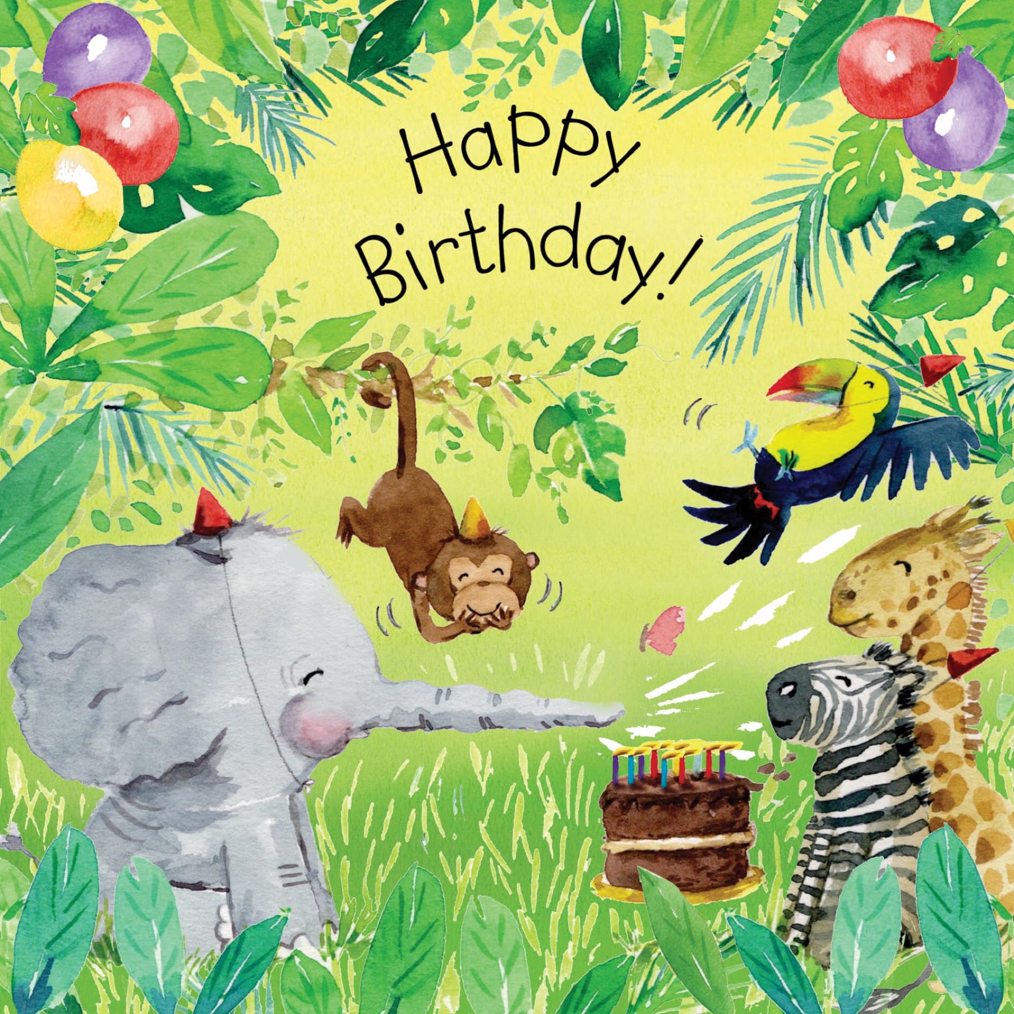 Twizler Biglietto Di Compleanno Per Bambini Con Gorilla E Banana - Scherzo Divertente, Formato 15,5 Cm - Prodotto UK