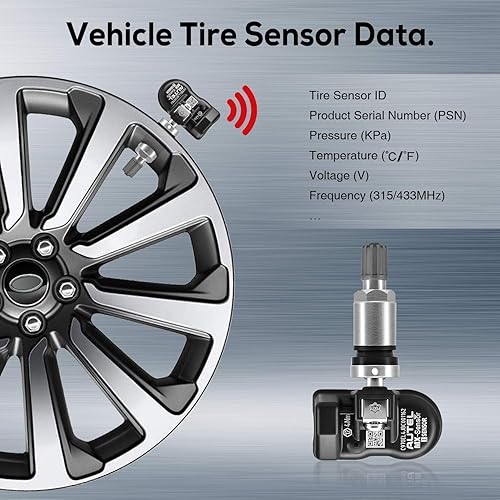 Miniatura 4 de Autel TPMS Sensor MX-Sensor 315MHz+433MHz 2 en 1 TPS218 Sensor de presión de los neumáticos Sistema de monitoreo Sensor Programa Universal Reemplazo