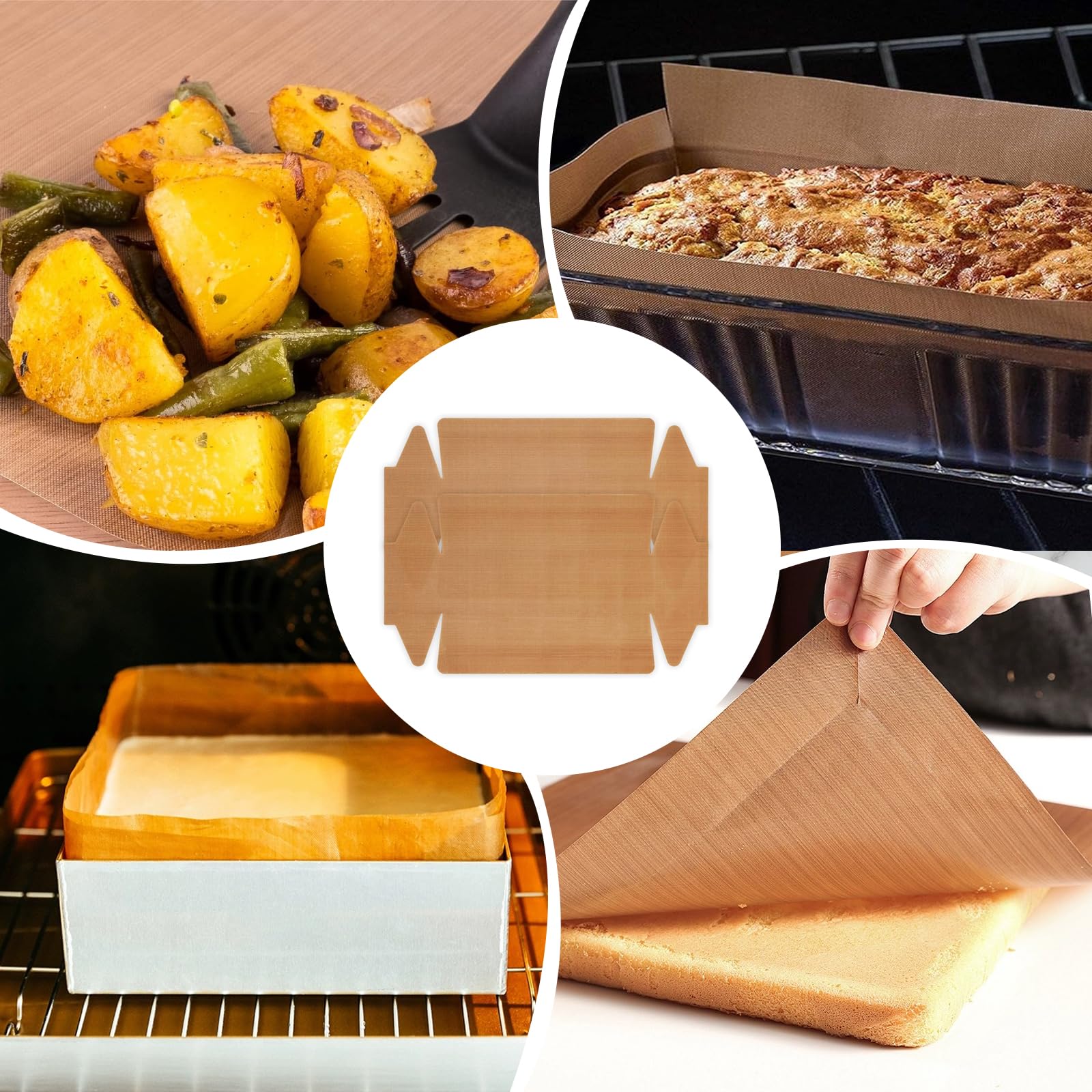 De KeukenBij Herbruikbaar Bakpapier Cake Siliconen 18-31cm