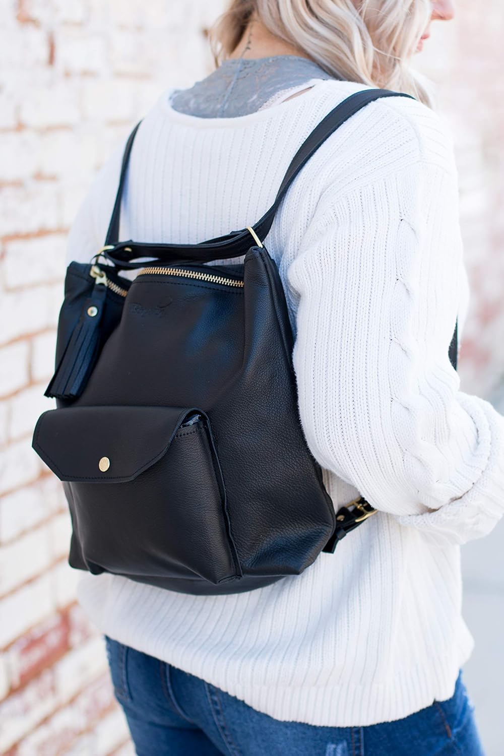 Convertible backpack purse leather Clearance