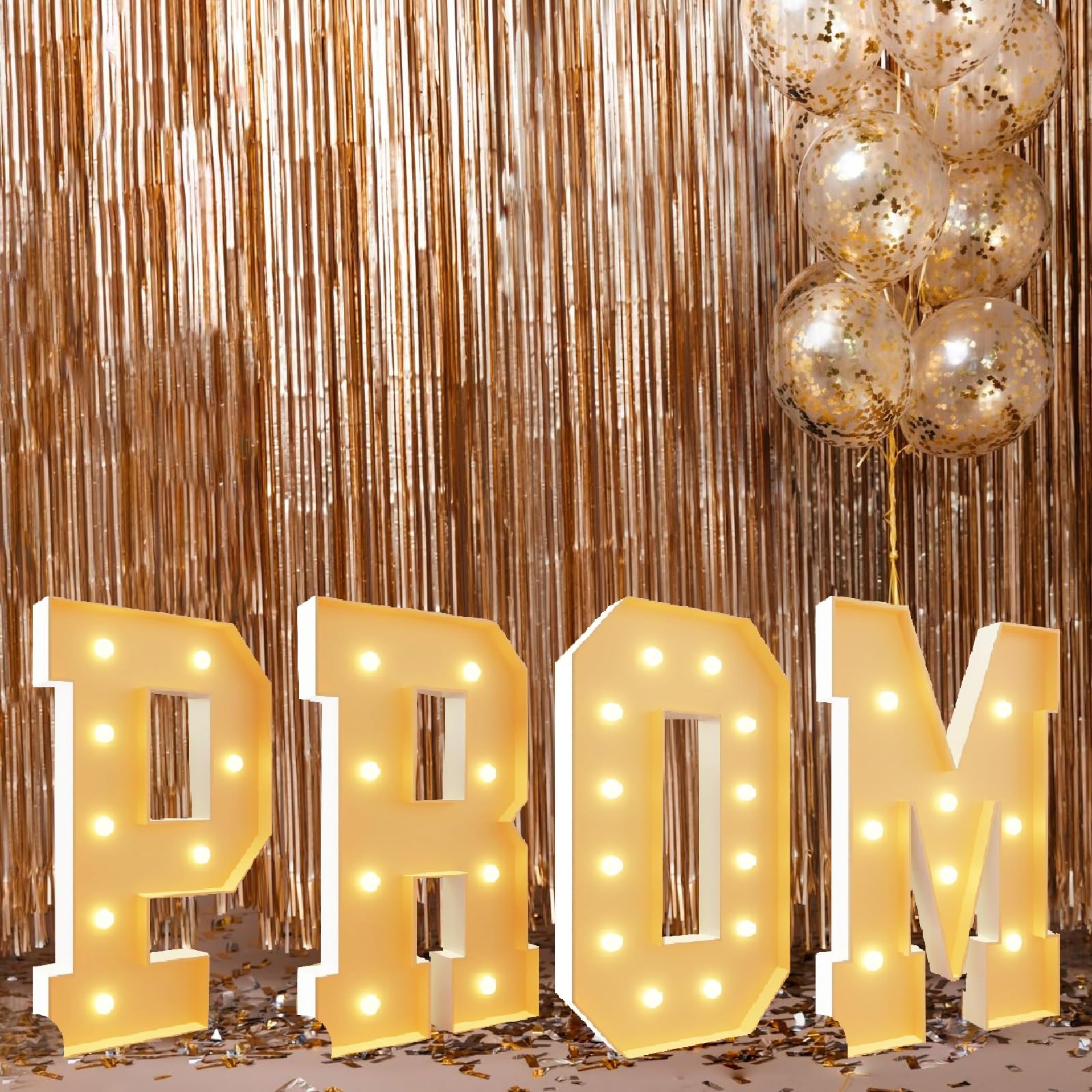 Letrero Luminoso con números de marquesina de 2,3 pies: Letras Grandes iluminadas for Decoraciones de Fiestas: Bodas, cumpleaños, Baby Shower, Aniversarios, graduaciones(Number 24,3.3ft)