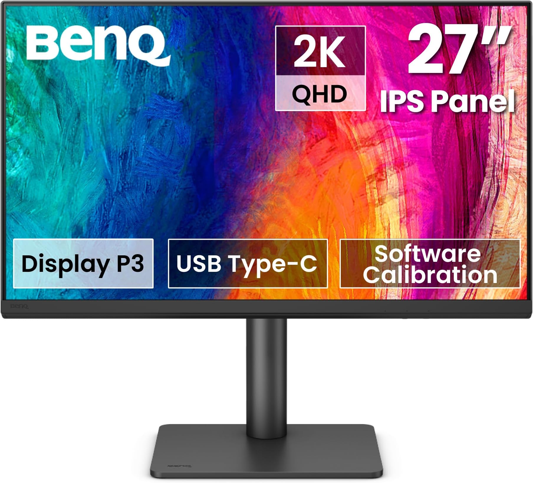 PD2706QN 27” 2K QHD (2560x1440) Mac-Ready Monitors, IPS, 95% P3, 100% sRGB/Rec.709, Uniformity, 90W USB-C, 100Hz, Factory-Calibrated, Daisy Chain(MST), Anti-Glare Nano Matte, Height Adjustable
