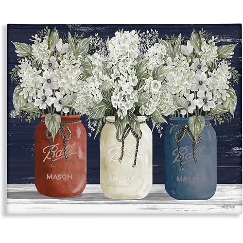 Stupell Industries Americana Floral Bouquets, Designed By Cindy Jacobs, 48 x 36, Canvas Wall Art