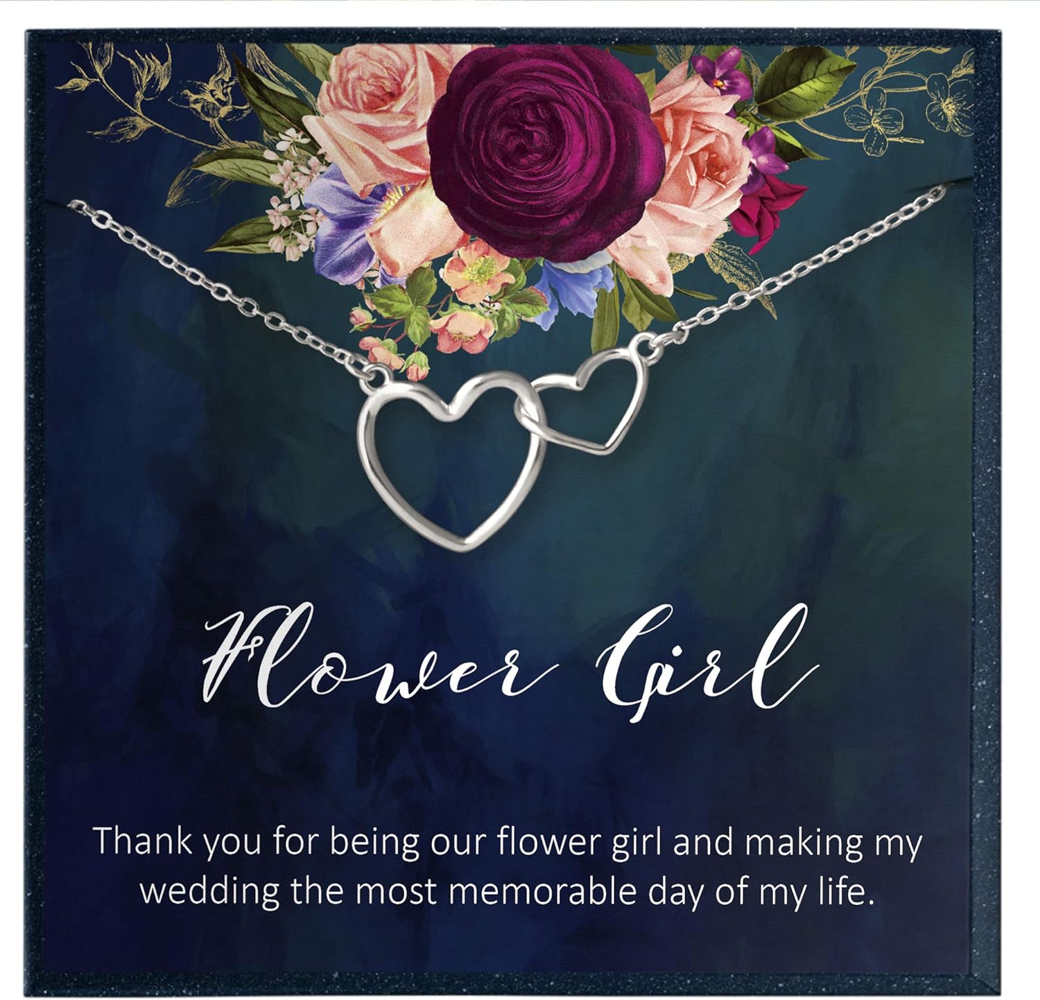 Flower Girl Appreciation Gifts Necklace, Thank You for Being My Flower Girl, Flower Girl Necklace, Flower Girl Wedding Gifts