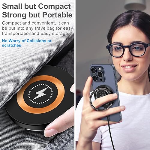 Miniatura 4 de Soporte de cargador magnético S25 Ultra inalámbrico, almohadilla de carga rápida para Samsung Galaxy S25+/S25/S24/S23/S22/S21, Z Fold 6/5, Z Flip