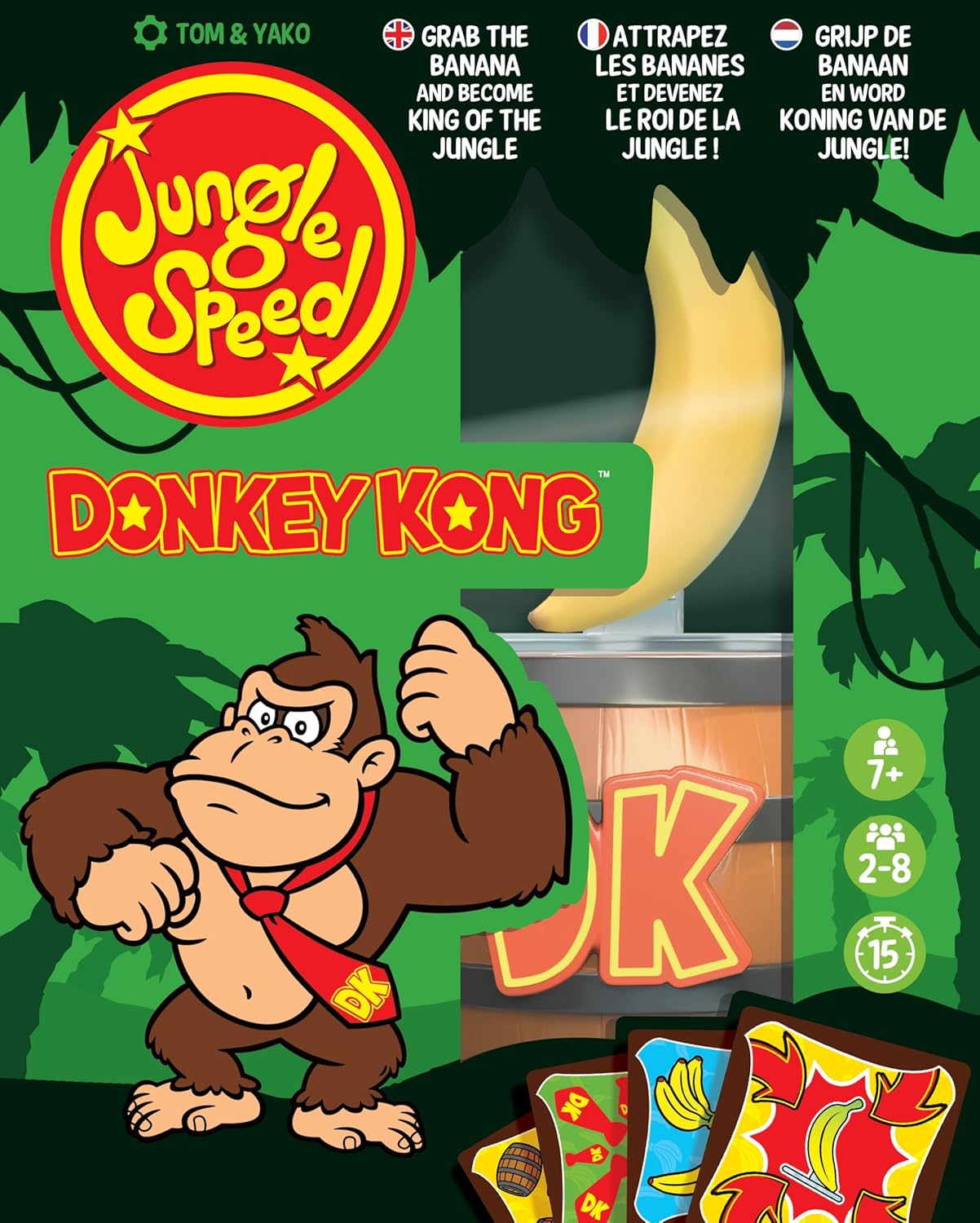 Asmodee | Jungle Speed Donkey Kong | Board Game | Age 7+ | 2-8 Players | 15 Minutes Playtime