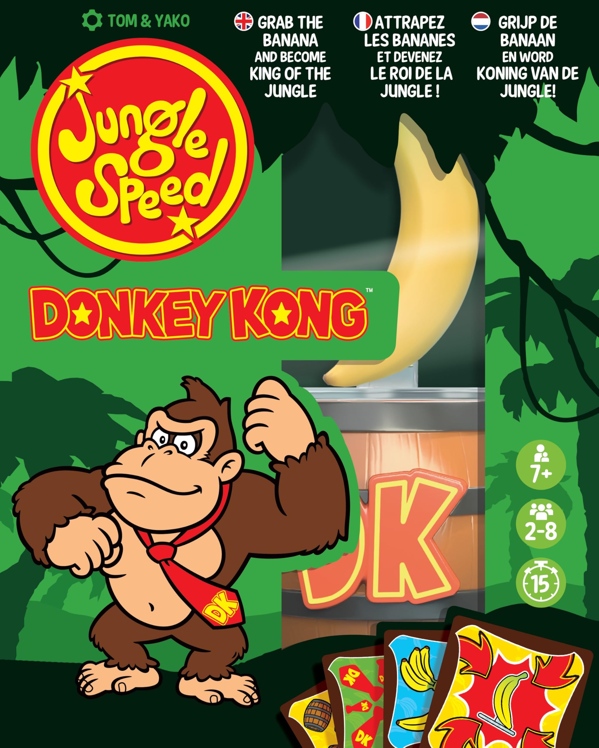 Asmodee | Jungle Speed Donkey Kong | Board Game | Ages 7+ | 2-8 Players | 15 Minutes Playing Time
