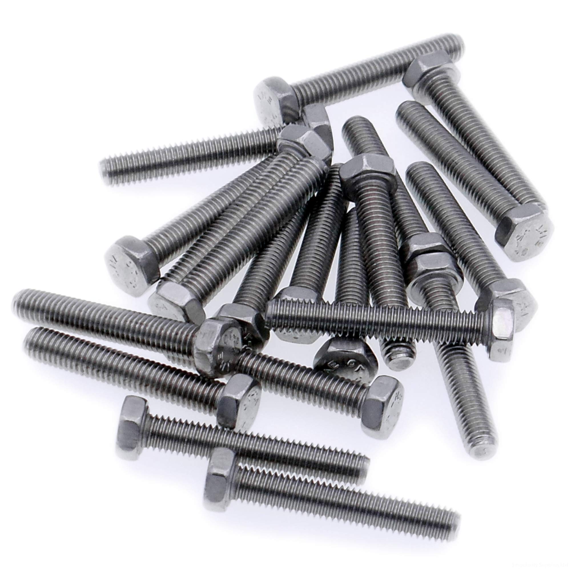 Singularity Supplies M3 (3Mm X 12Mm) Hex Bolt (Fully Threaded Setscrew) - Stainless Steel (A2) (Pack Of 20)