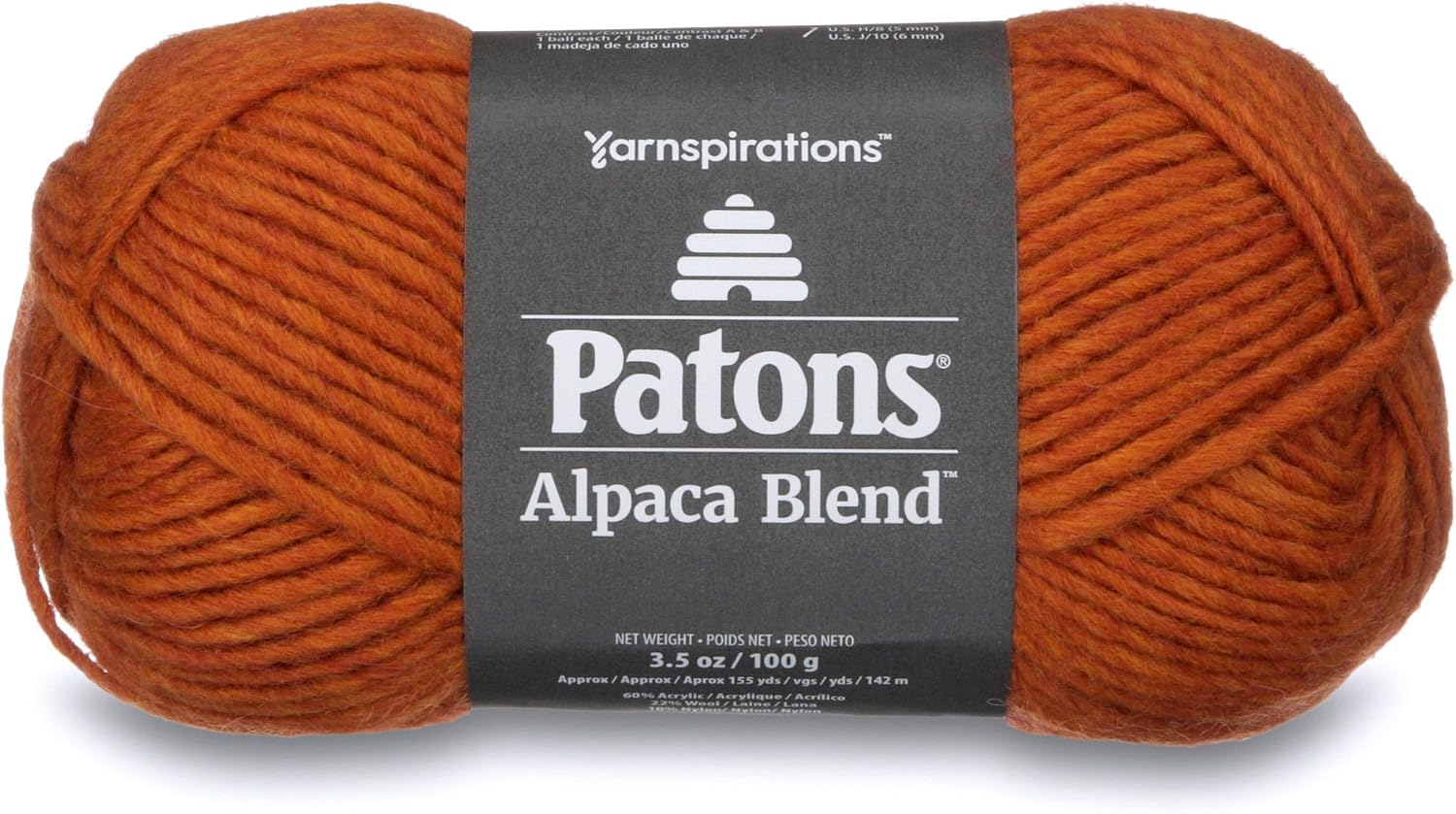 Patons Alpaca Blend Yarn - (5) Bulky Gauge - 3.5oz - Yam - Machine Washable For Crochet, Knitting & Crafting