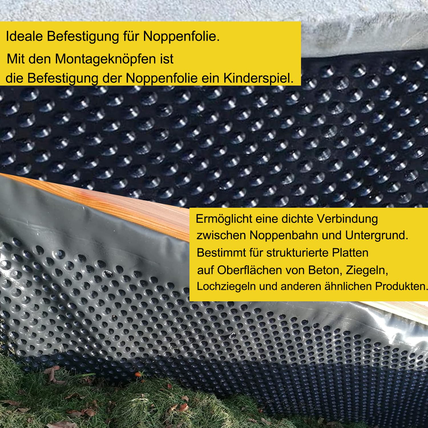 Clou Membrane Fondation 100pcs Clous Protection Soubassement Clou Beton pour Membrane de Fondation et Soubassement 3x30 mm(100, Longueur du clou: 30mm)
