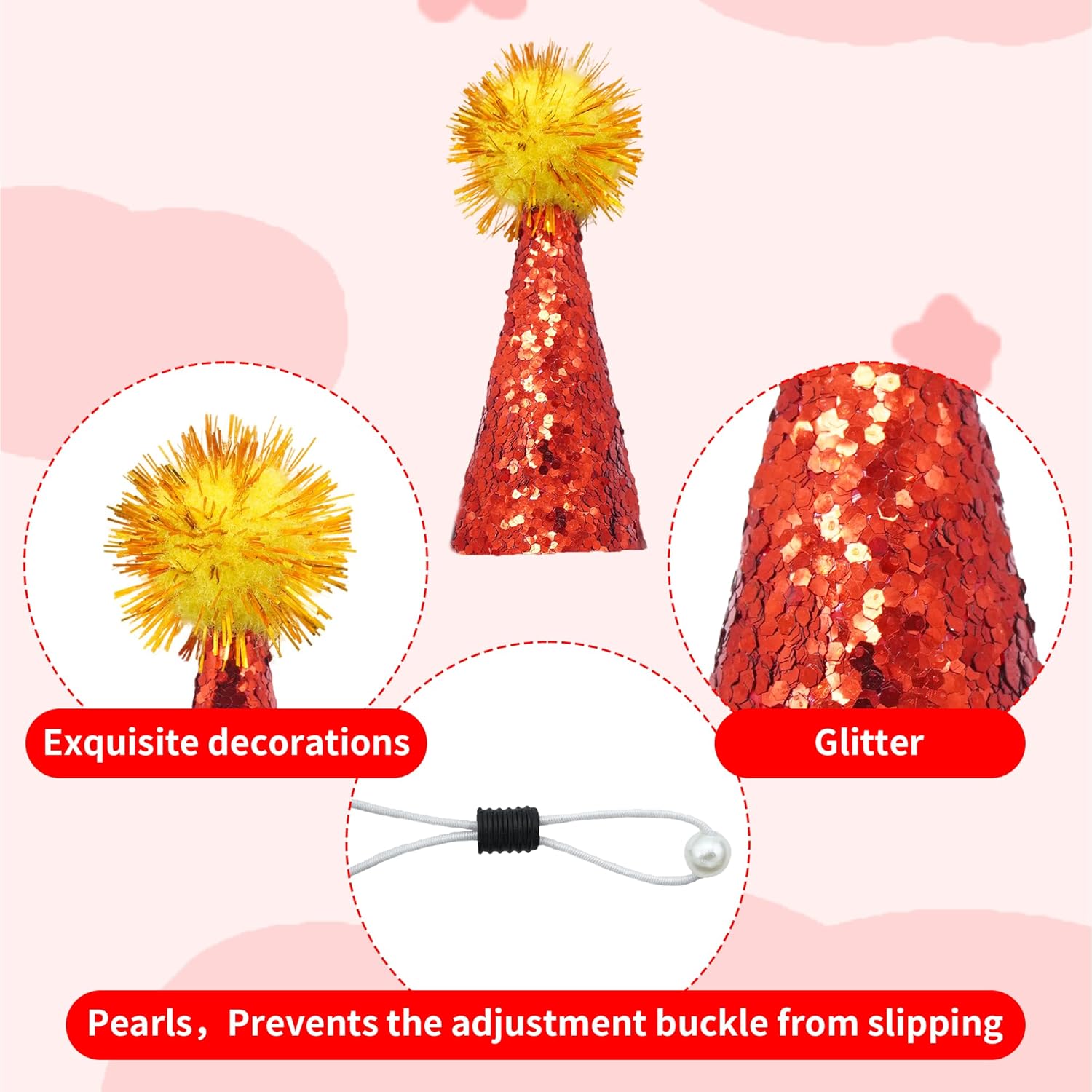 30 or 100 Pcs Mini Party Hats for Animal Figures Toys Reusable Tiny Party Hats for Action Figure Birthday Hat
