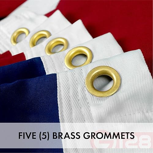 Miniatura 10 de G128 - Bandera de Estados Unidos con estrellas bordadas y rayas cosidas, ojales de latón