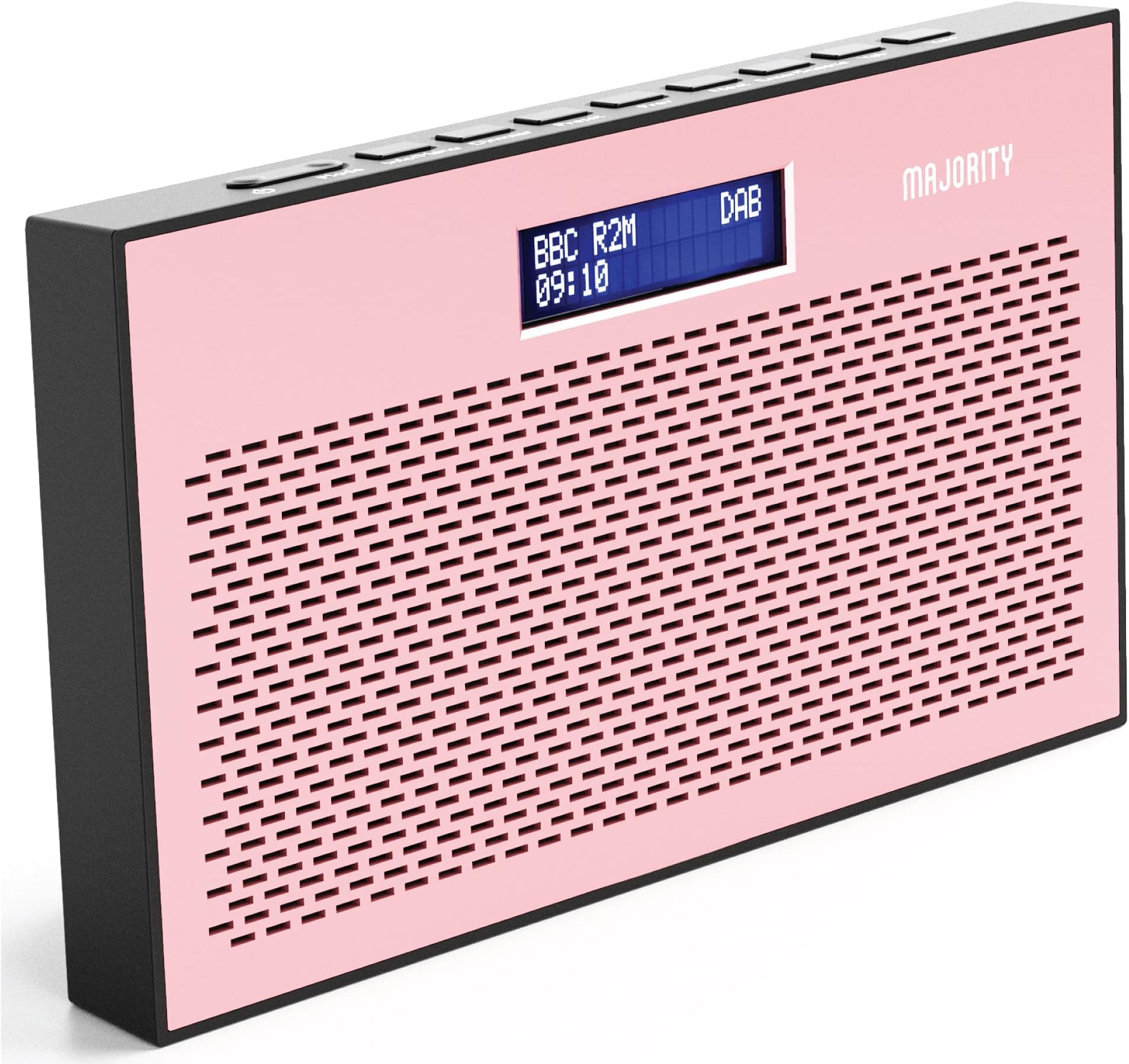 DAB, DAB+ Digital and FM radio | Battery and Mains Powered Portable Radio with 15 Hours Playback and LED Display | Histon 2 Compact DAB Radio | Radio with Dual Alarm and 20 Preset | Rose