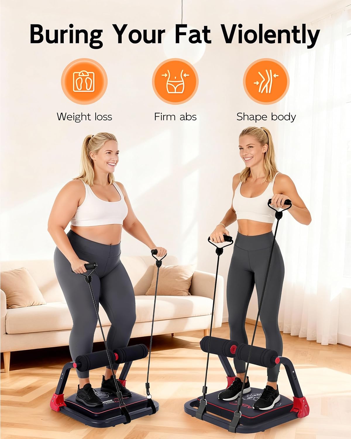 Ab Machine, Core &Amp; Sit Up Exercise Equipment For Home Gym, A...
