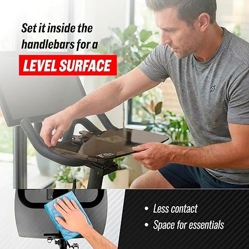 Vista 6 de TFD The Tray - Bandeja mejorada para bicicleta Peloton (originales) - Trabaja y viaja con tu teléfono, laptop, libro o tableta