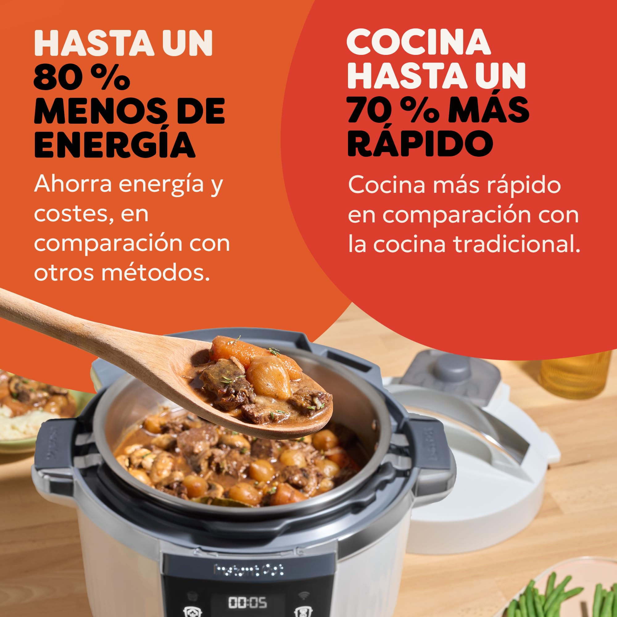Instant Pot Pro Olla multifunción 10 en 1, 5,7L, Blanca, olla a presión, olla de cocción lenta, arrocera, sartén, yogurtera, calentador de alimentos, olla de cocción al vacío, vaporera, horno, NutriBo