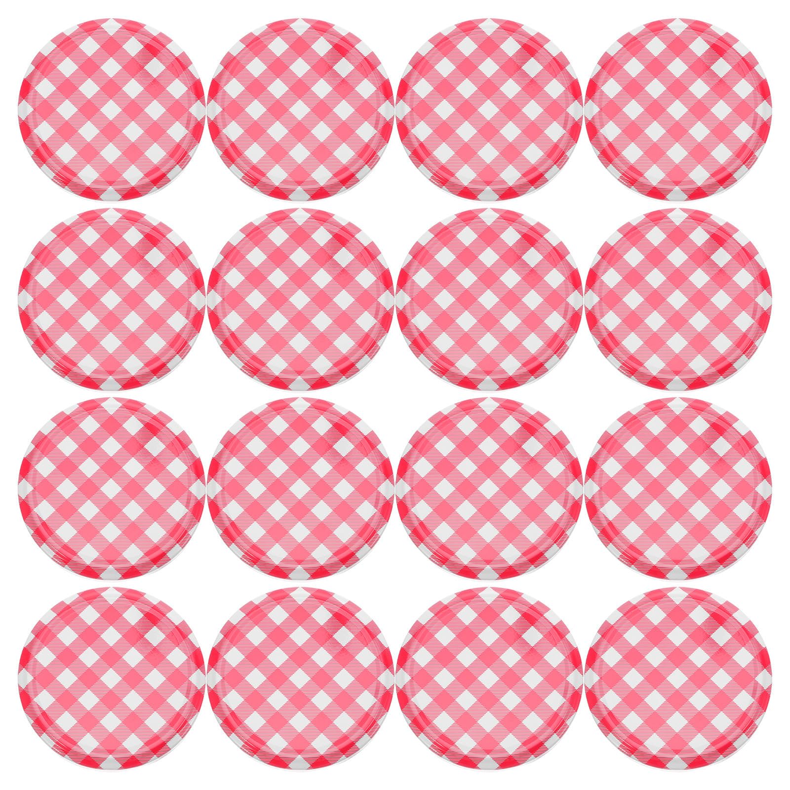 40 Tapas Metálicas Rojas para Frascos Accesorios de Cocina y Suministros Enlatado