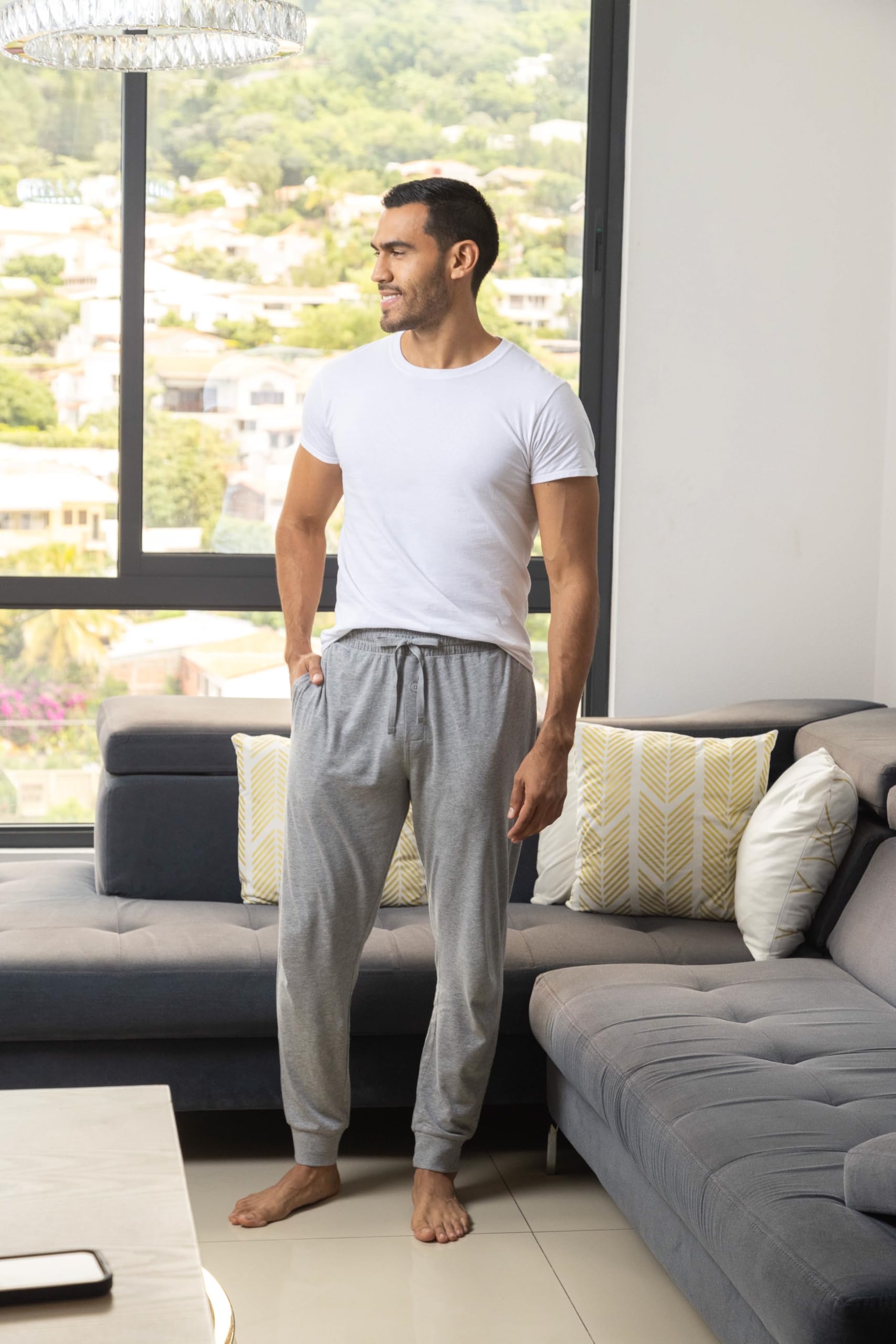 Fruit of the Loom Jersey Knit Jogger Sleep Pant (1 And 2 Packs) - Spodnie od pidżamy Mężczyźni