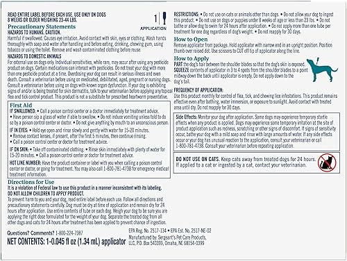 Miniatura 8 de PetArmor Plus - Prevención de pulgas y garrapatas para perros tópica impermeable mata pulgas huevos de pulgas larvas de pulgas garrapatas y piojos