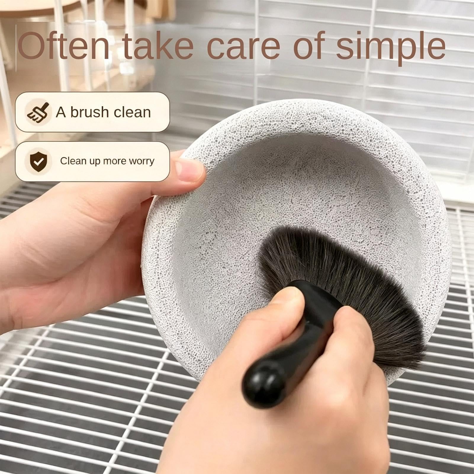 Mangeoire à oiseaux portable, stable et résistante à l'usure | Gamelle pour perruches, perruches, perruches – Idéal pour l'alimentation, le bain et les voyages