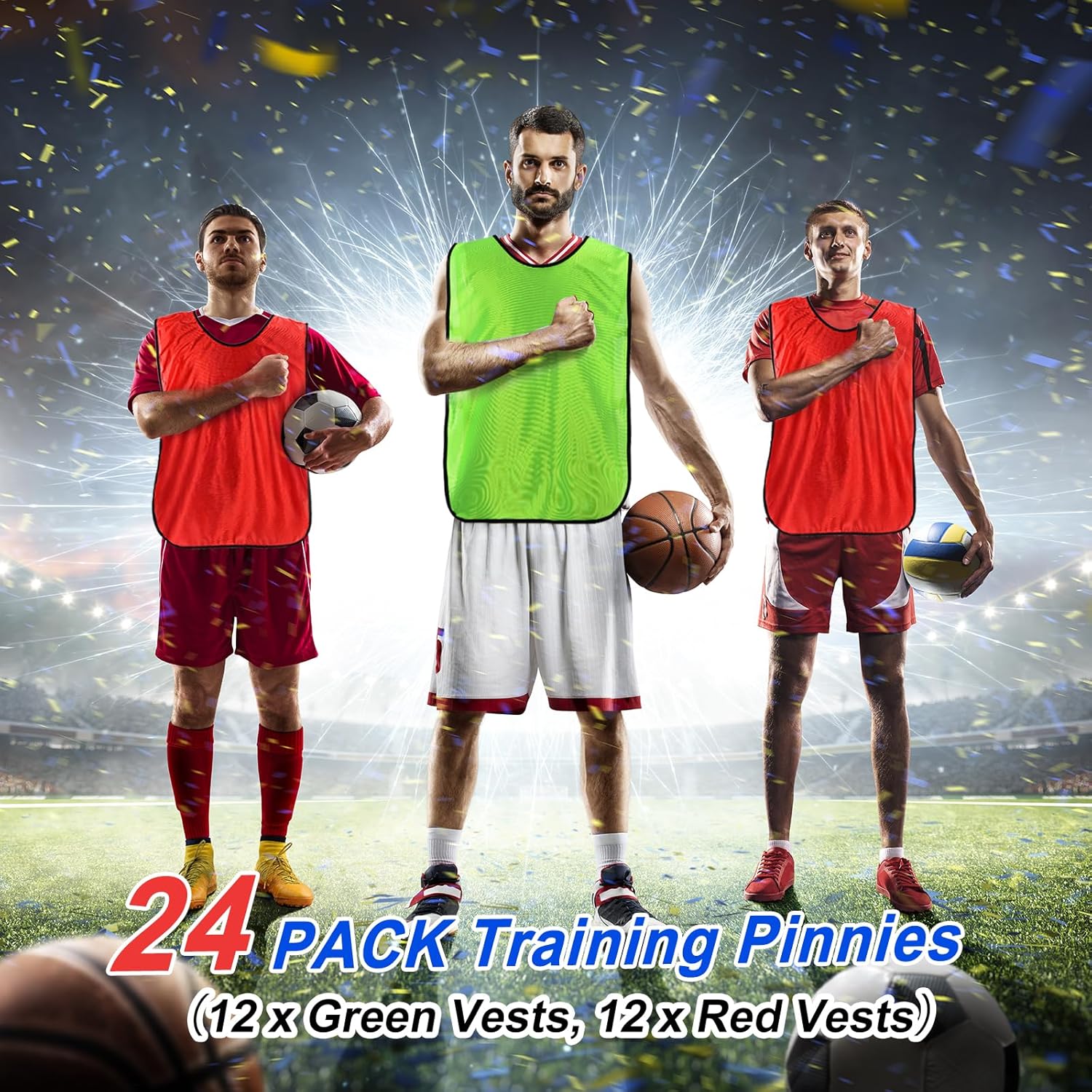 PATIKIL Scrimmage Vest Soccer Pennies Soccer Jersey Training Vests Team Sports Pinnies Football Practice Jerseys for Adults