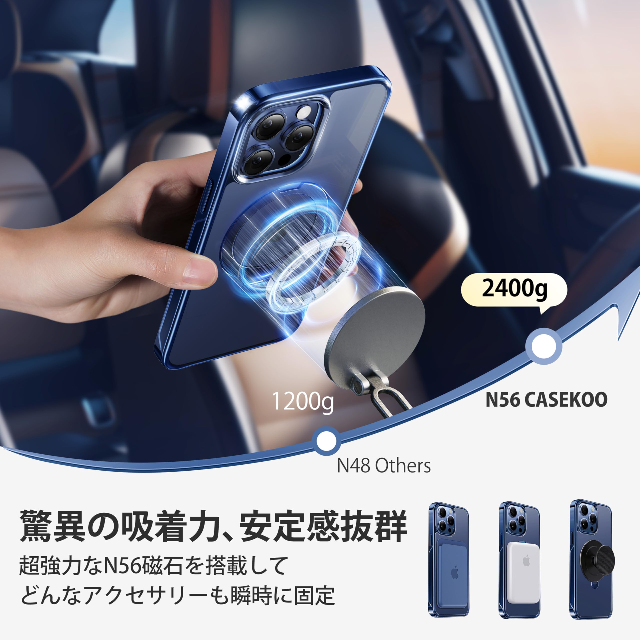 ☘新品 CASEKOO iPhone 15 Pro Max 用 ケース 耐 Amazon.co.jp: 【2024必見！4in1多機能満載】CASEKOO iPhone 15