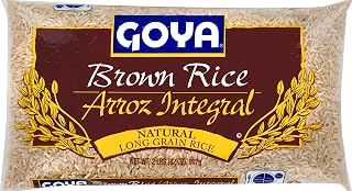 Goya Natural Long Grain Brown Rice, 2 Pound Bag - Nutrient-Rich, USA-Grown Whole Grain for Healthy Meals