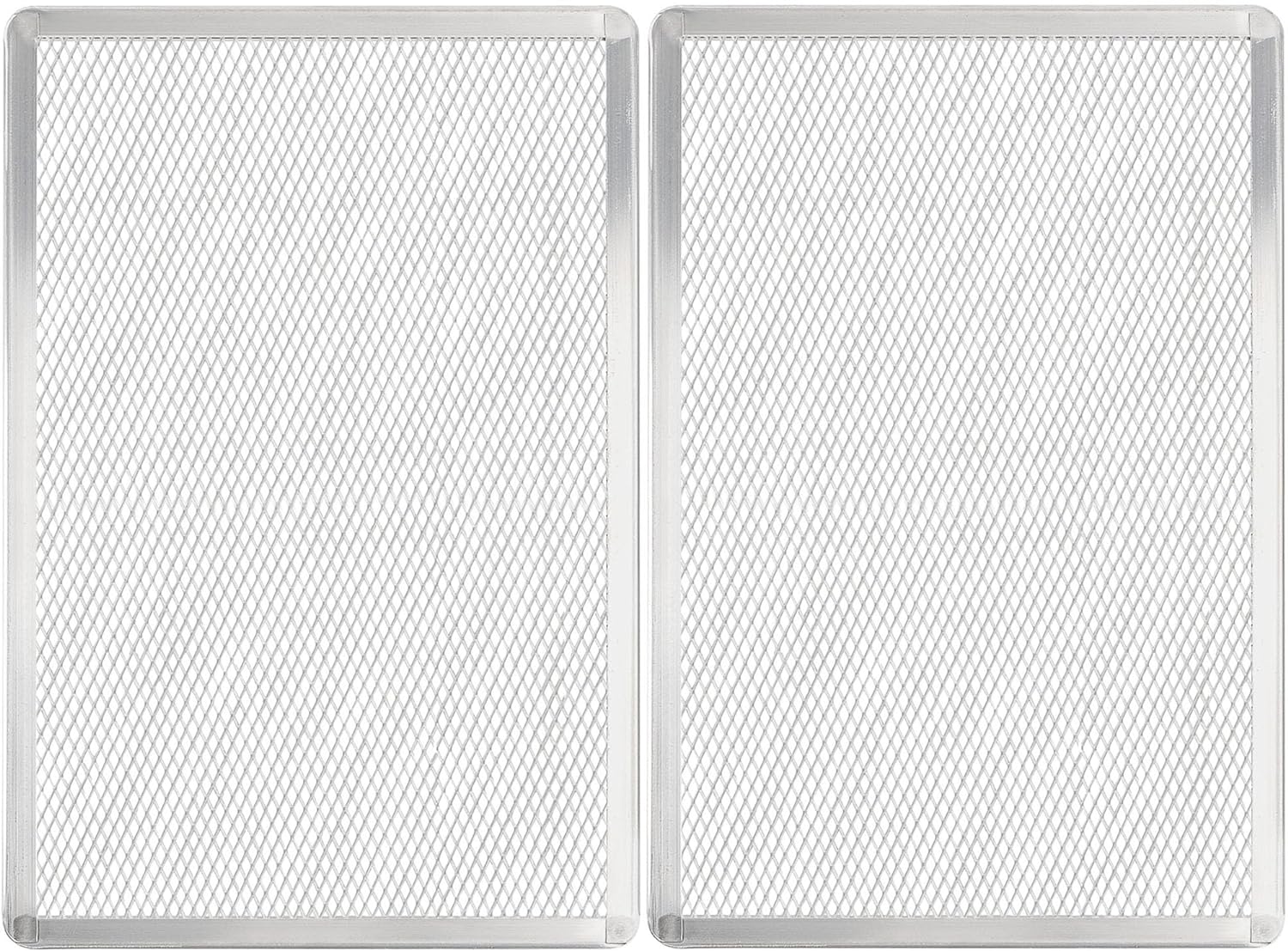 Pizza Screen 11 x 16 Inch 2 Pack Rectangular Aluminum Pizza Pan Restaurant-Grade Flatbread Screen Pizza Crisper Pan,Oven-Safe 1116 inch Pizza Screen