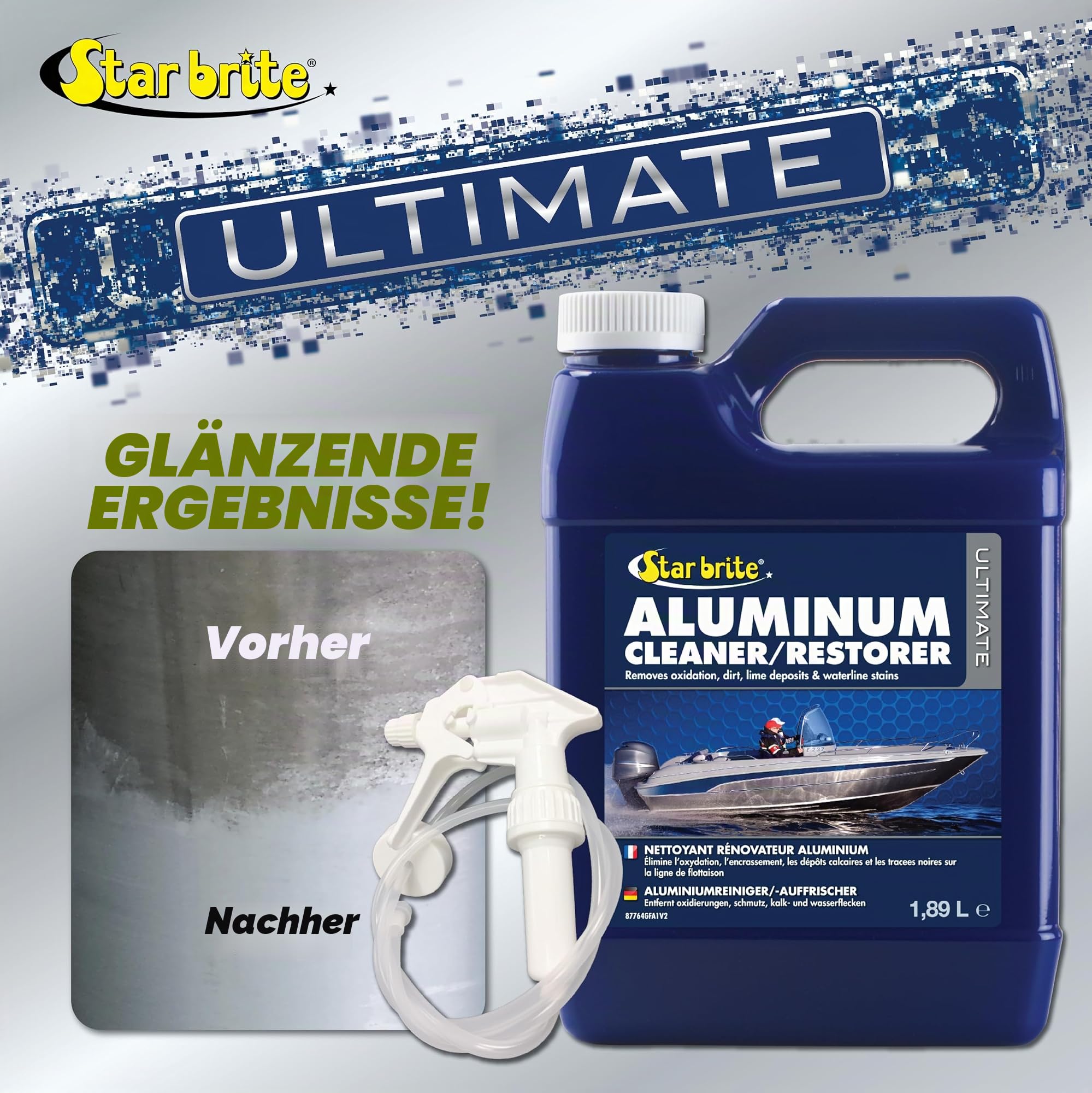 STAR BRITE Ultimate Aluminium Reiniger & Restaurator – Ideal für Pontonboote, Jon-Boote und Kanus