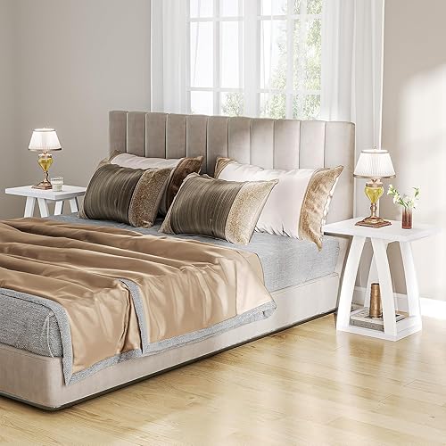 Miniatura 6 de Mesas auxiliares para sala de estar, juego de 2. Mesas auxiliares para sala de estar. Mesa auxiliar al lado del sofá. Mesa auxiliar moderna para el