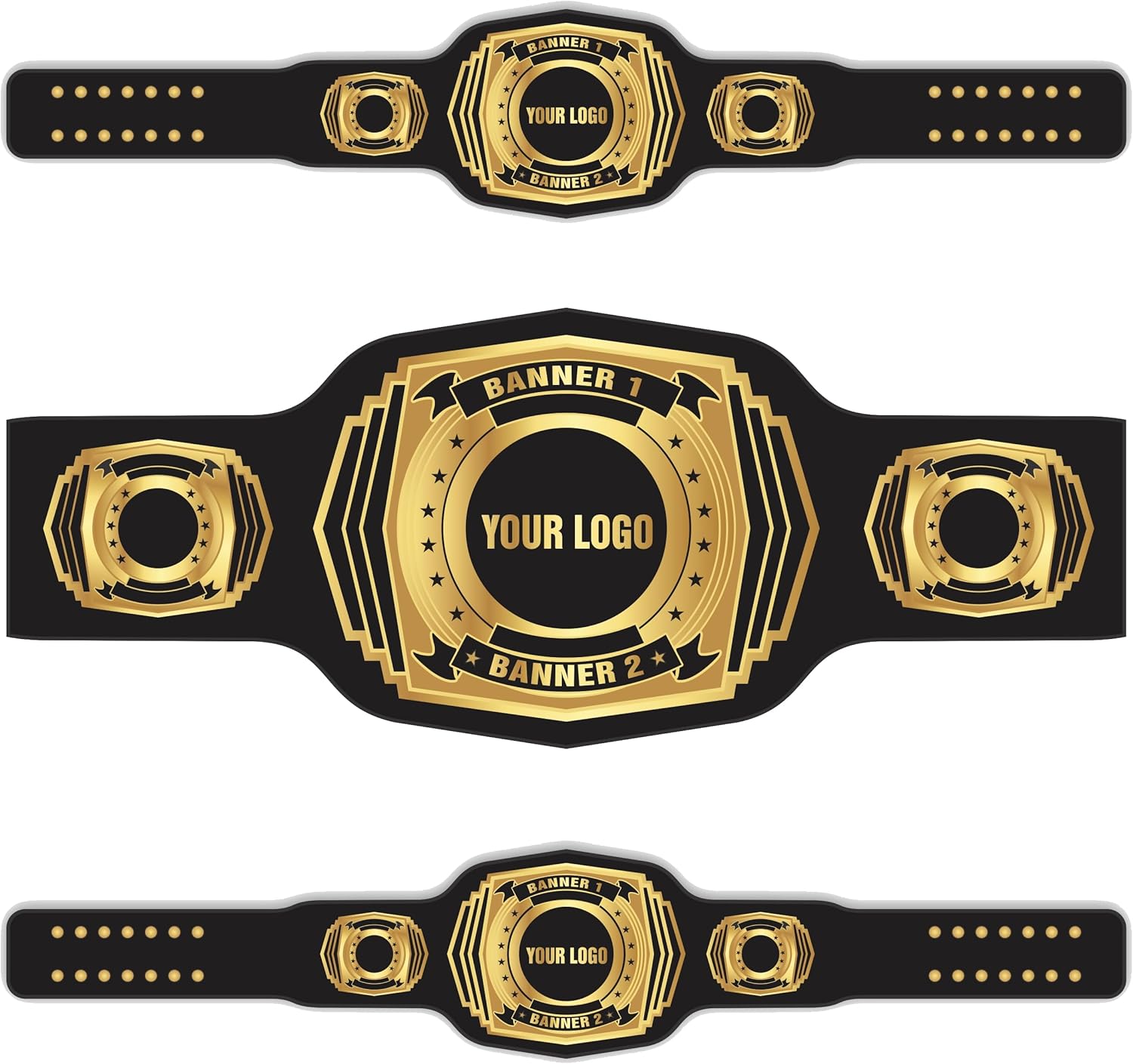 Customized Championship - Genuine Leather Custom Wrestling Belt for Adults - Premier Custom Banner Design Option - Customizable Championship Belt for Awards and Trophies
