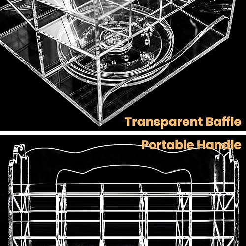 Miniatura 3 de Organizador de lápiz labial giratorio de acrílico con 54 ranuras, soporte de torre de brillo de labios giratorio de 7 niveles, estuche de exhibición