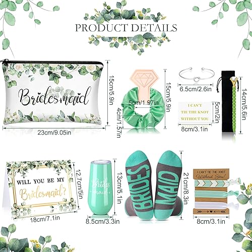 Miniatura 2 de 13 piezas de regalo de propuesta de dama de honor, regalos de donna de honor, regalo de matrona de honor, juego de caja de regalo de dona de honor,