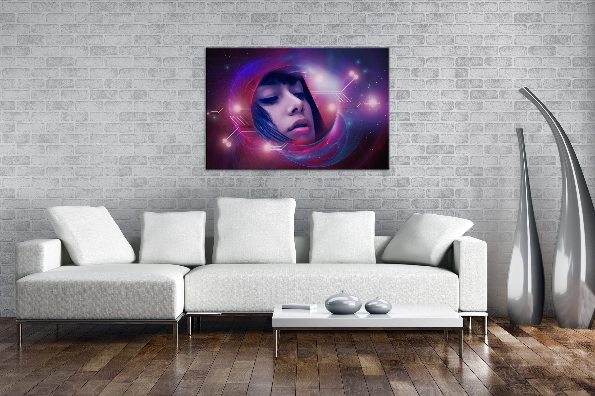 Fotomural sobre lienzo (120 x 80 cm), diseño de ciencia ficticia