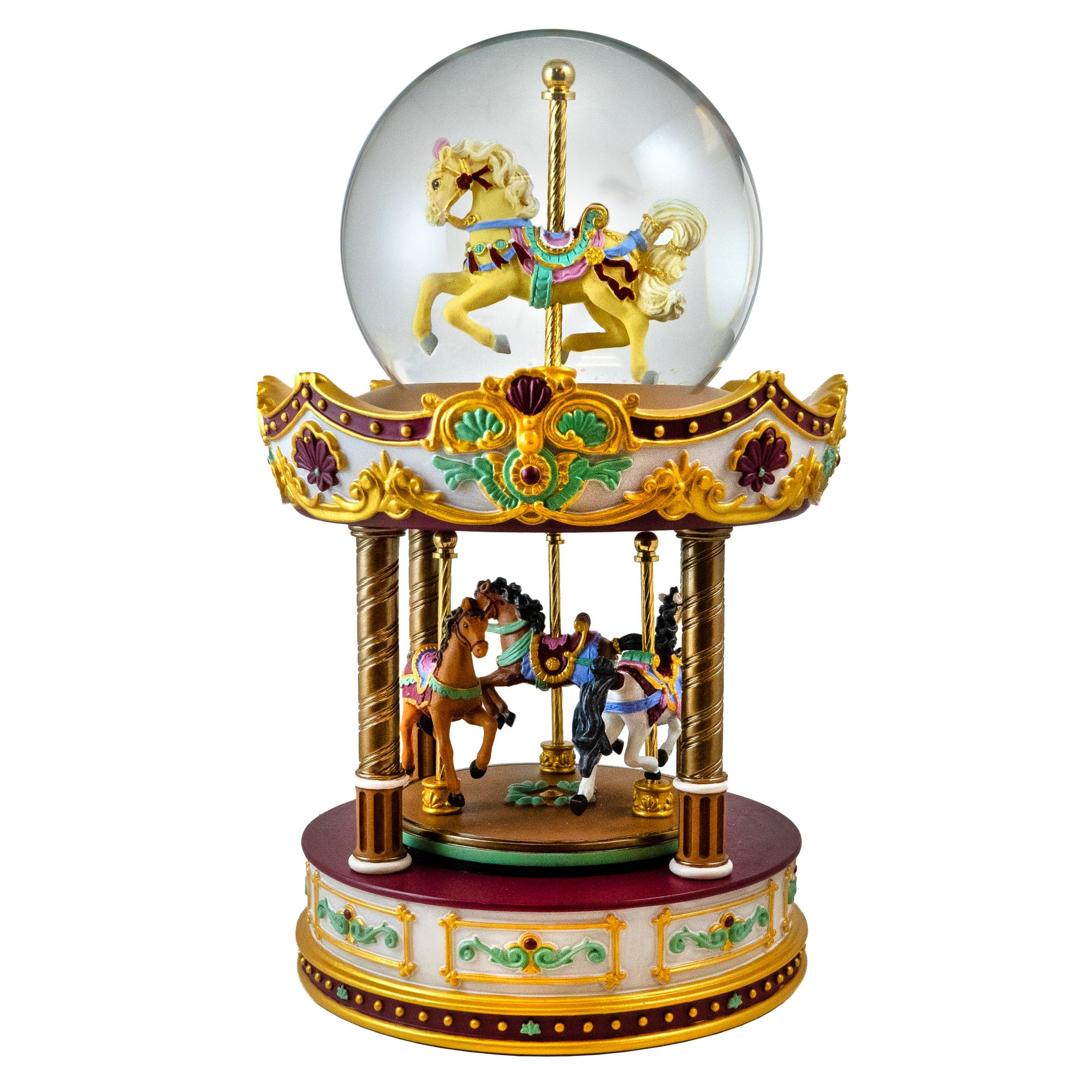 Amazon.com: Carousel Revolving Musical Water Globe by The