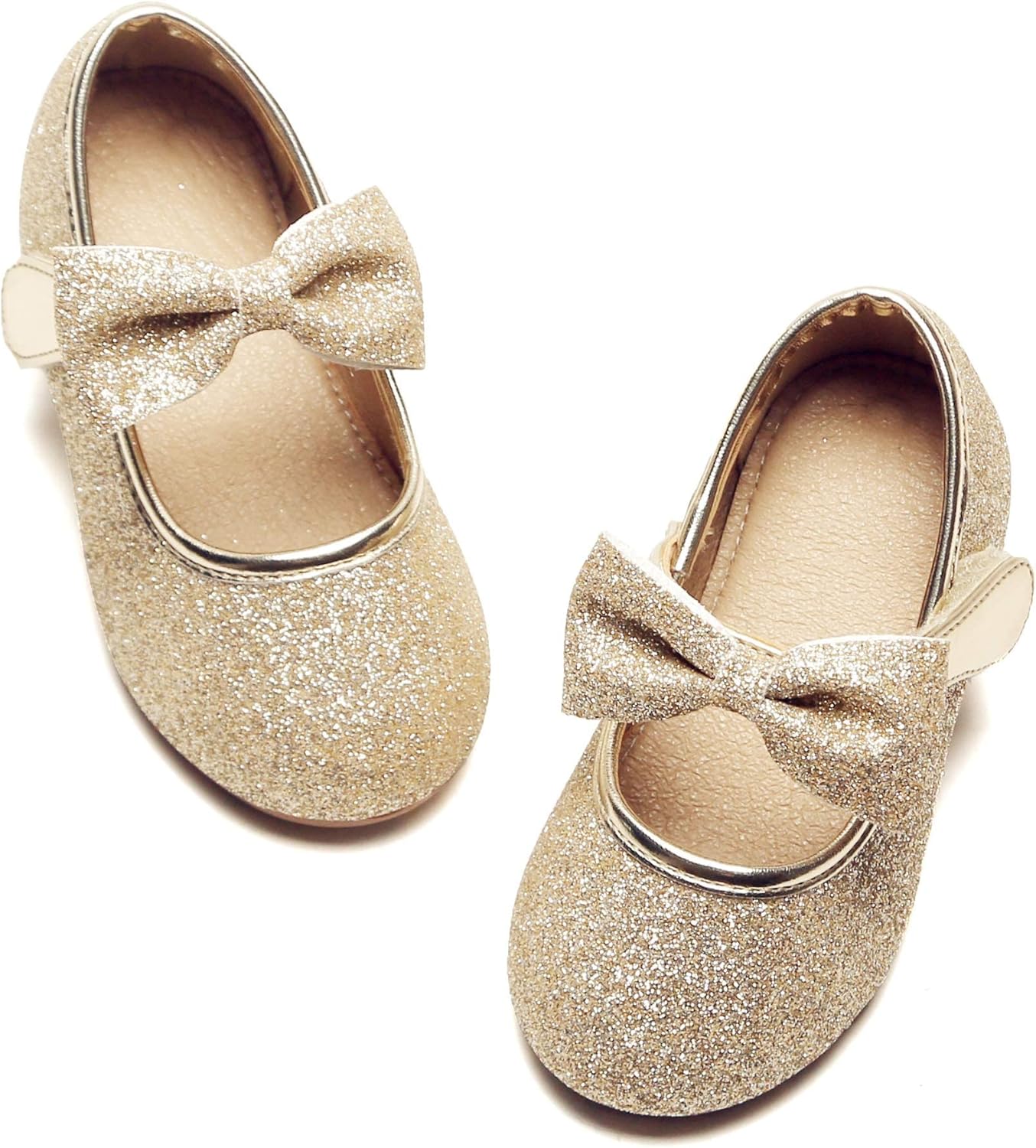 Felix & Flora Toddler Little Girls Dress Shoes - Flower Girls Mary Jane Flats Ballet Shoes Party Wedding
