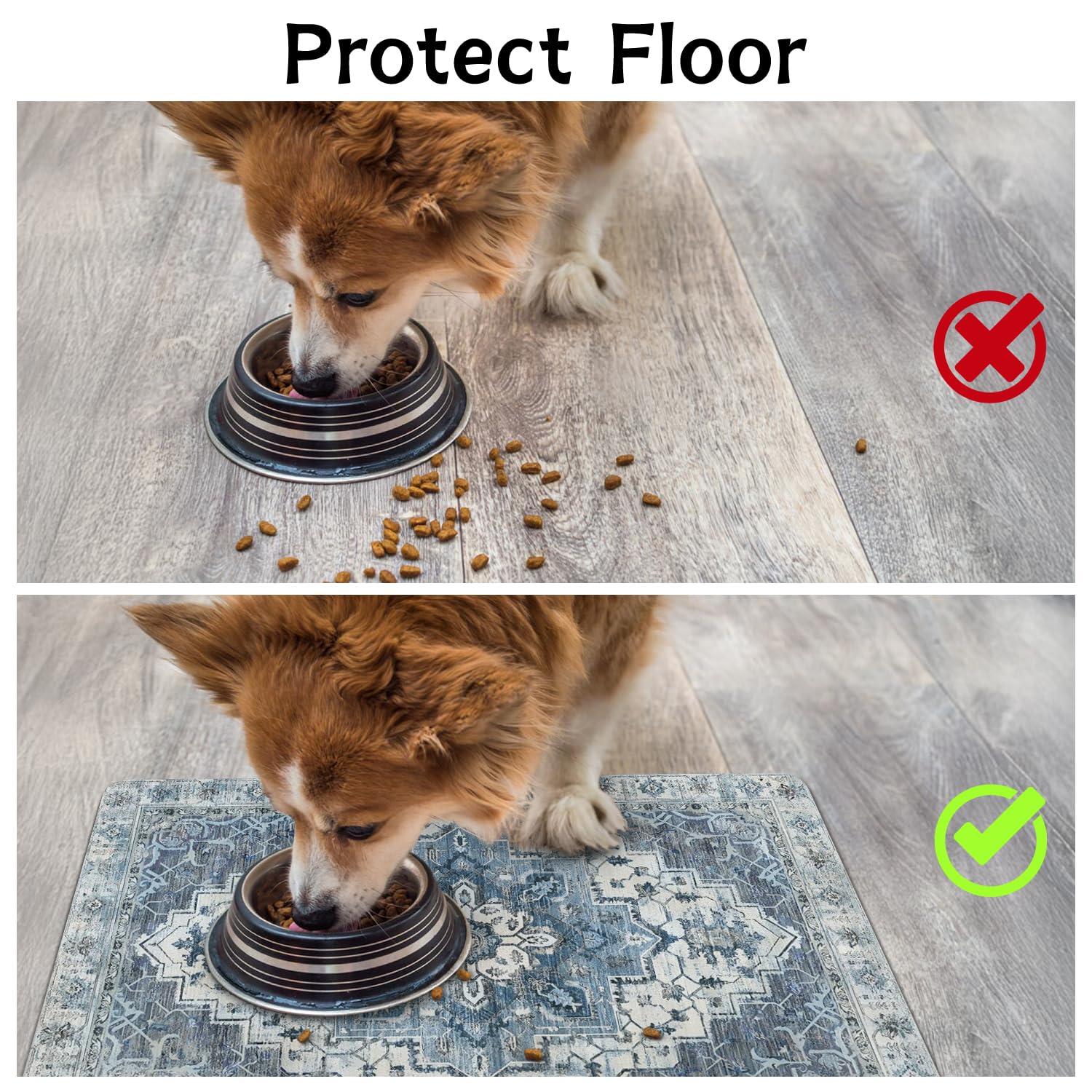 Tapis de nourriture pour animaux de compagnie, tapis absorbant pour distributeur de nourriture et d'eau, tapis de nourriture pour chien, tapis de nourriture pour chat à séchage rapide, fournitures