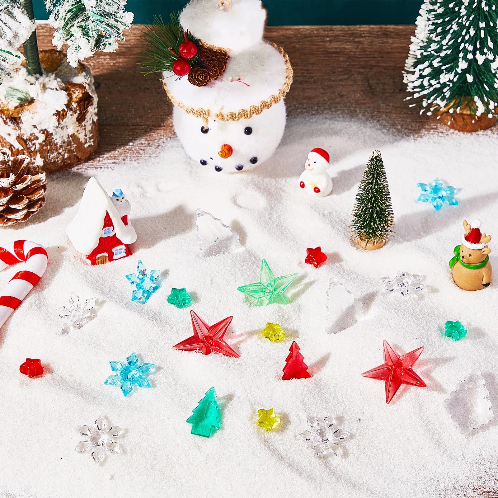 Amazon.co.jp: 240個 ミニアクリルスターオーナメント ミニクリスマス