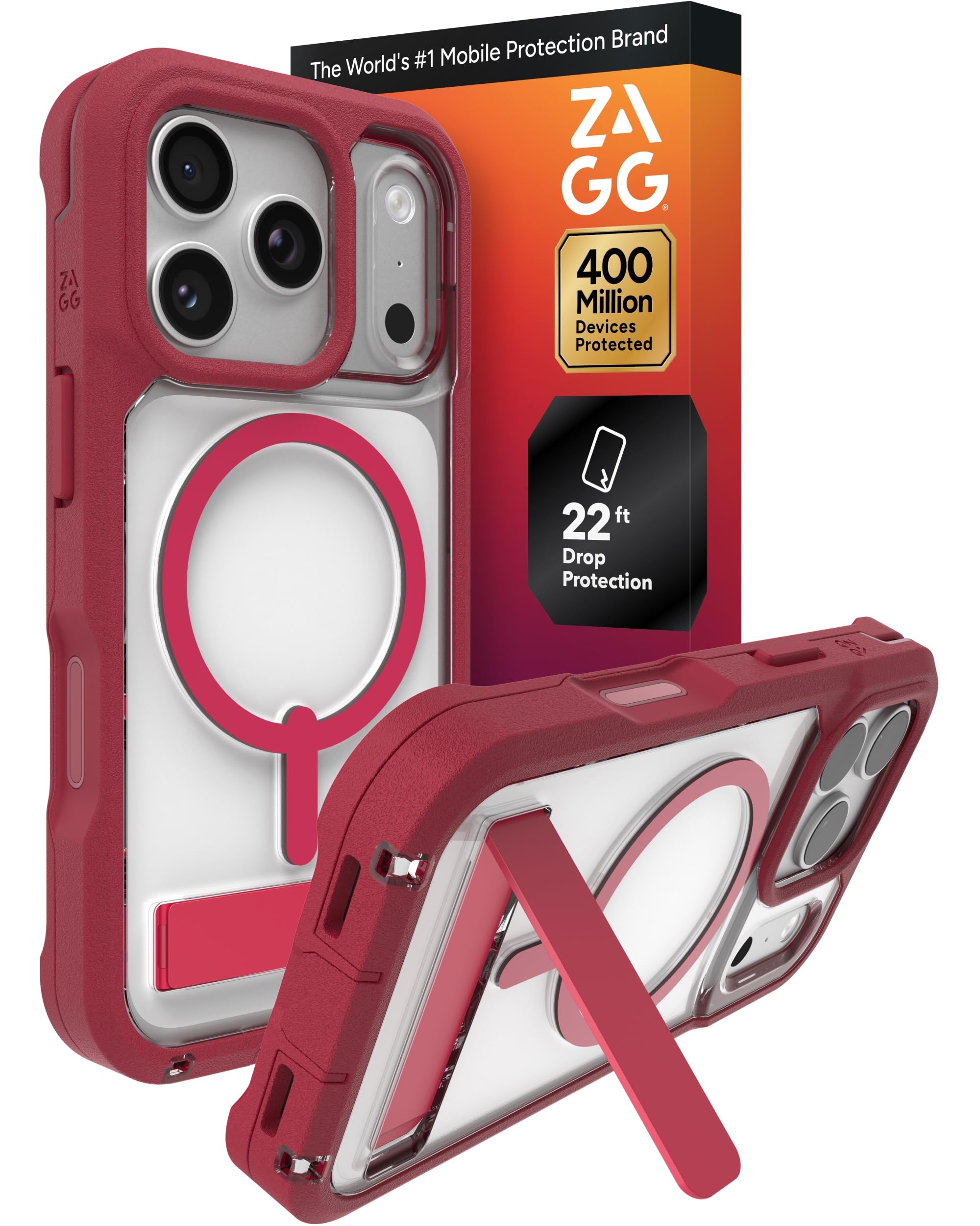 Coque ZAGG Rainier pour iPhone 17 Pro l'élégance du graphène rouge - 8